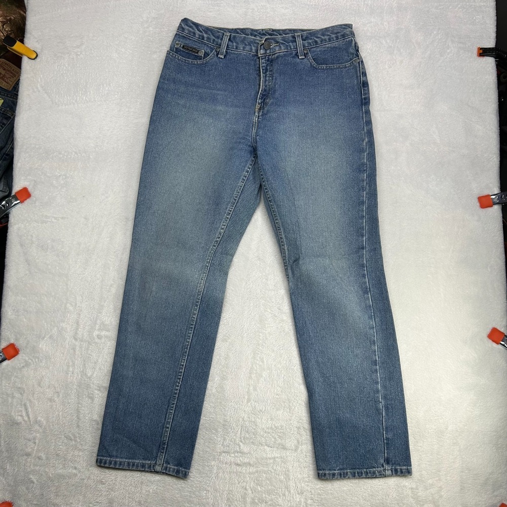 New York Jeans Original Fit Jeans Womens Blue Cotton Denim Pockets Zip Fly - 12P
